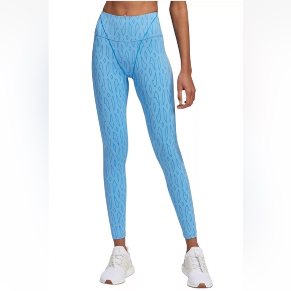 adidas x IVY PARK Sheer Monogram Leggings in Light Blue/Bright Blue - Picture 3 of 13